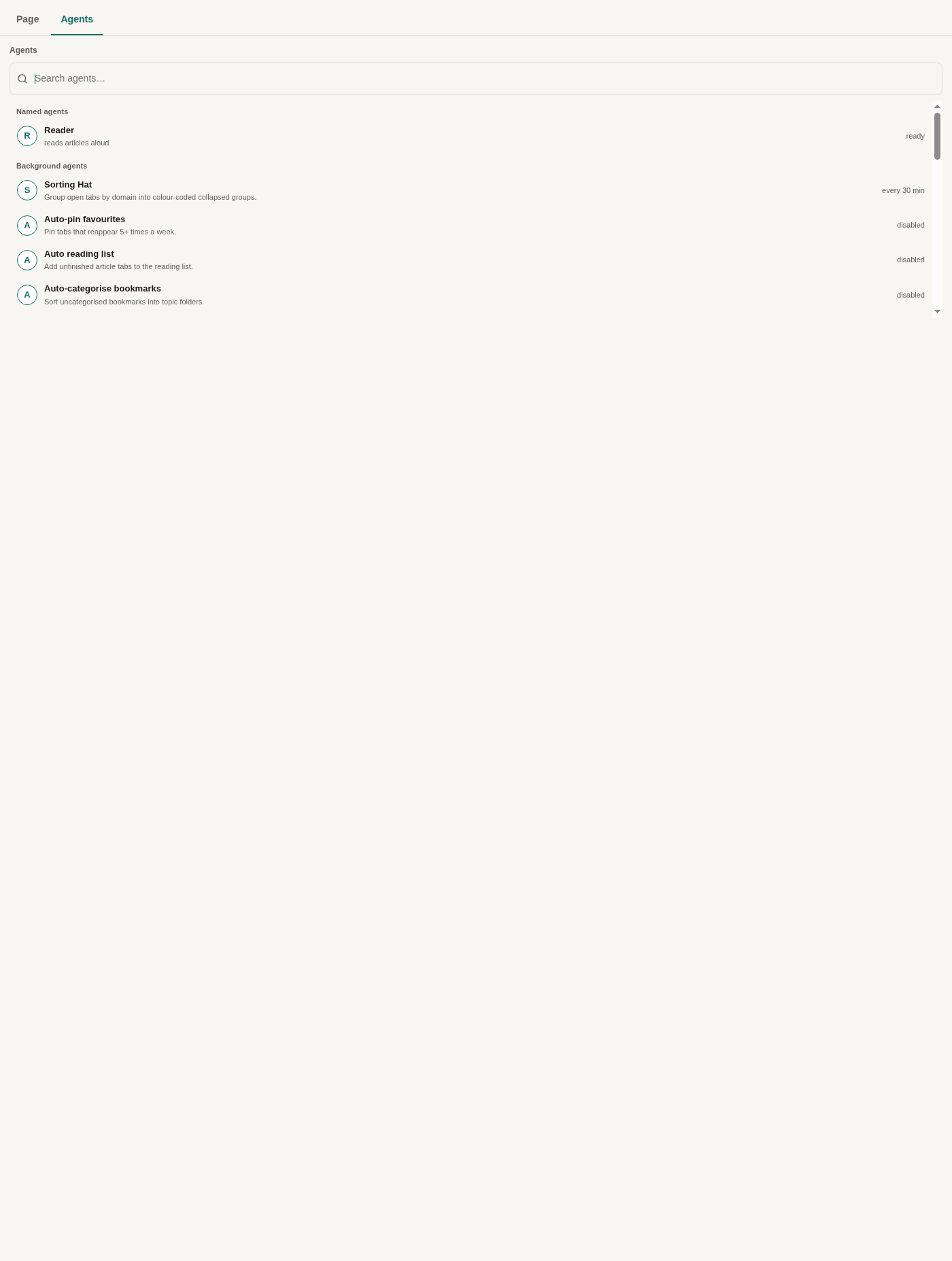 Chrome Agent Platform Side Panel — Persistent browser assistant