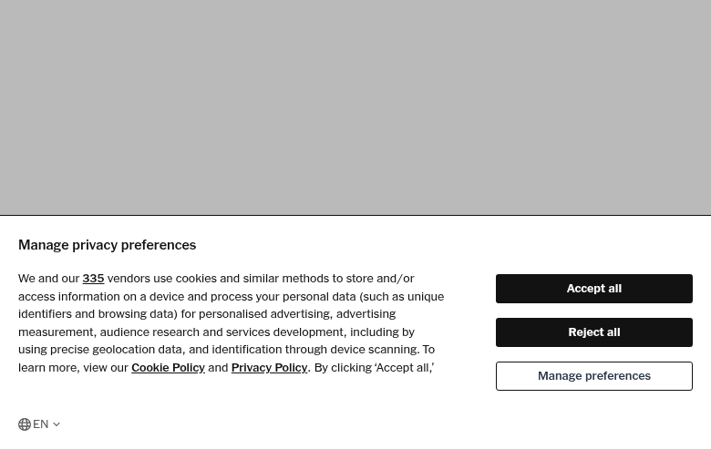New York Times privacy preferences surface with no filled controls.